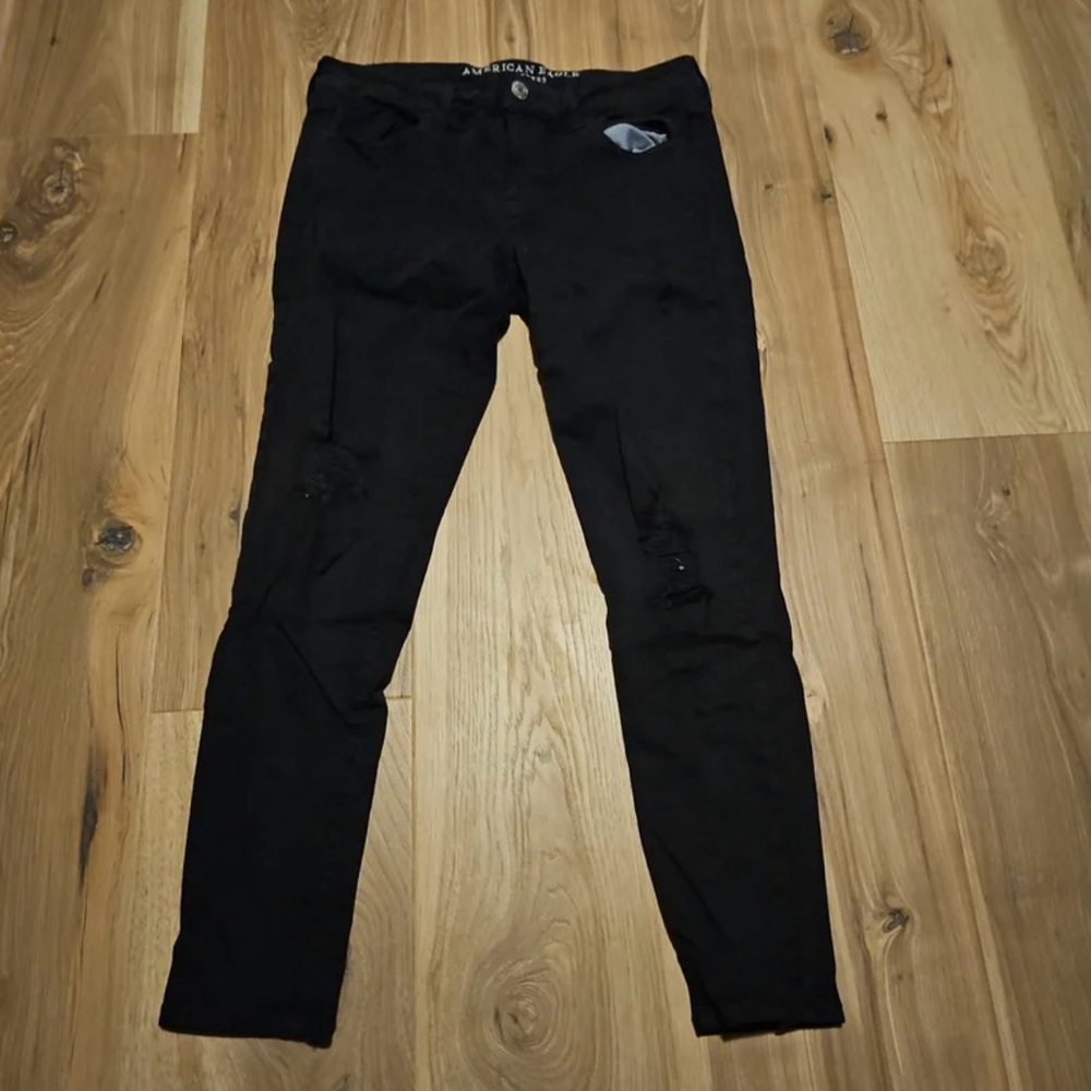 American Eagle Outfitters Black Skinny Jeans Sleek Fit